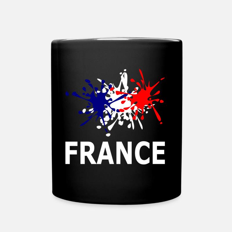 Blue White Red - Fireworks - Full Colour Mug - black