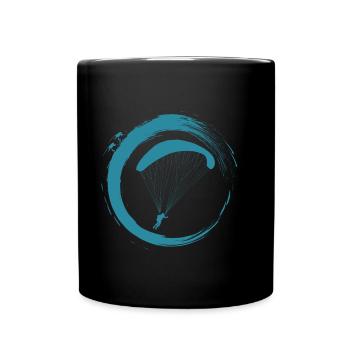 Paragliding - Tasse einfarbig - Schwarz - Vorne
