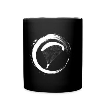 Paragliding - Tasse einfarbig - Schwarz - Vorne