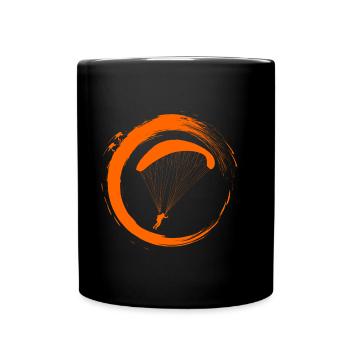 Paragliding - Tasse einfarbig - Schwarz - Vorne