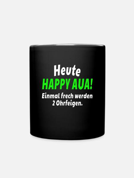Happy aua - Full Colour Mug - black