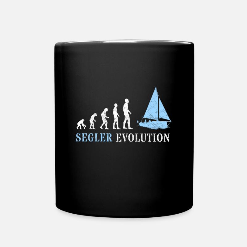 Evolution de la voile Evolution du marin - Mug uni - noir