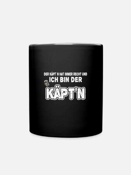 The Captain is always right and I am the captain - Full Colour Mug - black