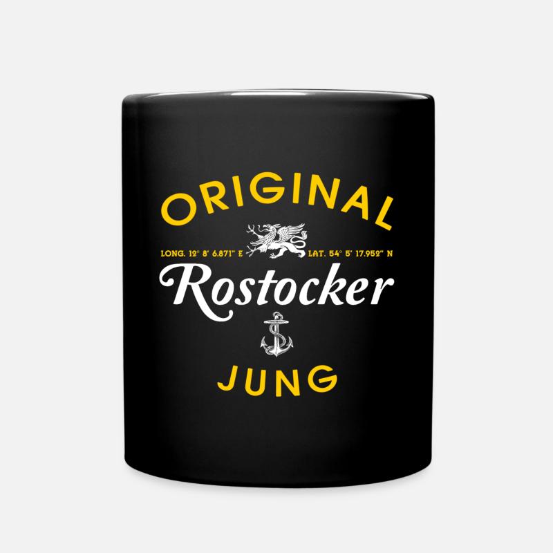 Original Rostocker Jung - Tasse einfarbig - Schwarz