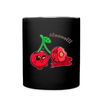 Funny pair of cherries - Full Colour Mug - black - Front