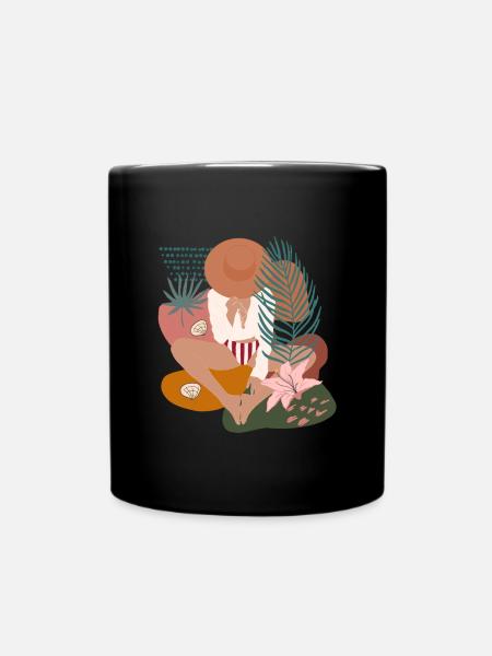 Summer woman - Full Colour Mug - black