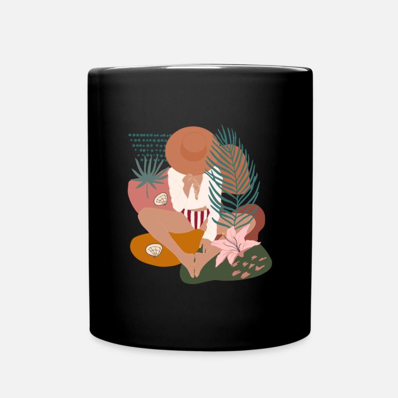 Sommerfrau - Tasse einfarbig - Schwarz