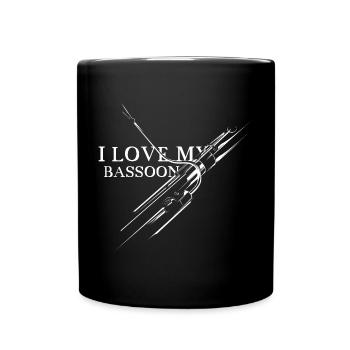 Fagott Liebe Musik Symbol Orchester Illustration - Tasse einfarbig - Schwarz - Vorne