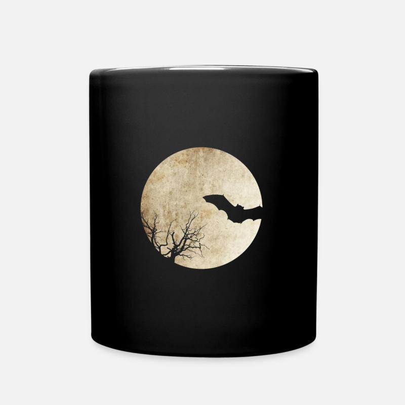 Fledermausnacht - Tasse einfarbig - Schwarz