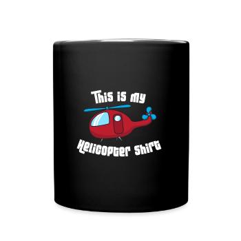 Ceci est mon cadeau de chemise d’hélicoptère - Mug uni - noir - Devant