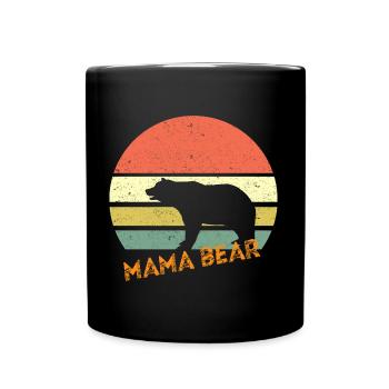 Mama Bear mother cool mothers day gift - Tasse einfarbig - Schwarz - Vorne