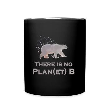 No Planet B - Eisbär schmilzt - Tasse einfarbig - Schwarz - Vorne