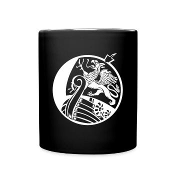 Rostocker Kogge - Tasse einfarbig - Schwarz - Vorne