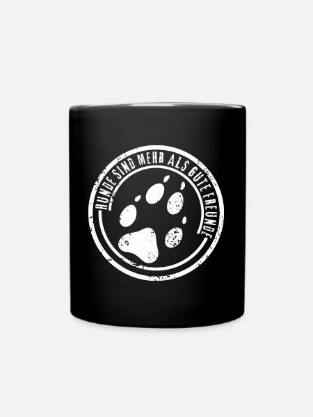 Hunde sind mehr als gute Freunde 2 - Tasse einfarbig - Schwarz