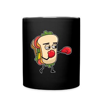 Boxing Sports Sandwich - Full Colour Mug - black - Front