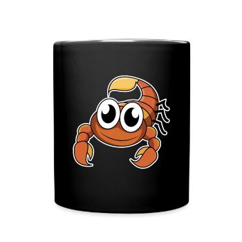 Lustiger Skorpion - Tasse einfarbig - Schwarz - Vorne