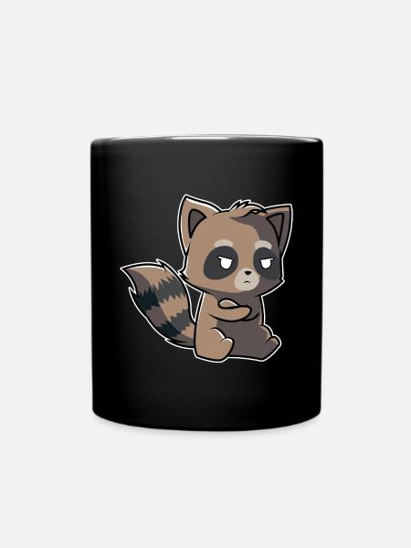 Zombi-Waschbär - Tasse einfarbig - Schwarz