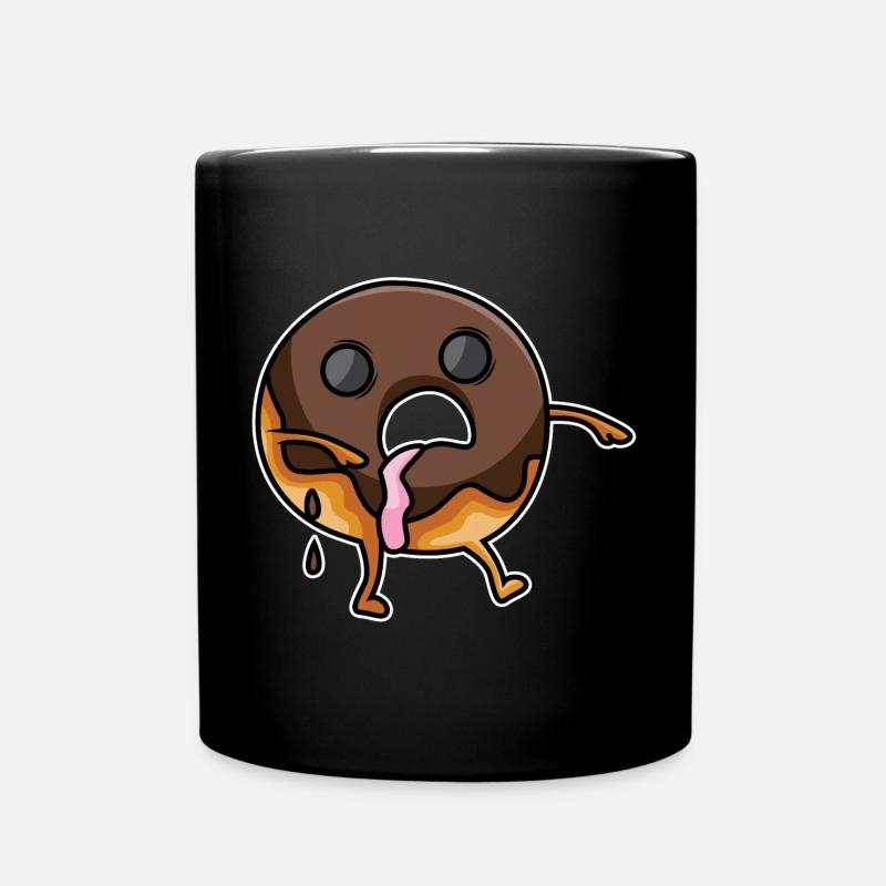 Zombie-Donut - Tasse einfarbig - Schwarz