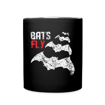 Bats Fly - Bat - Bat - Design - Full Colour Mug - black - Front