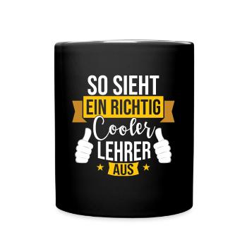 Lehrer Geschenkidee Lehramt Lieblingslehrer - Tasse einfarbig - Schwarz - Vorne