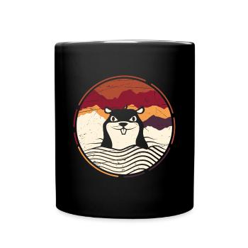 Maulwurf - Tasse einfarbig - Schwarz - Vorne
