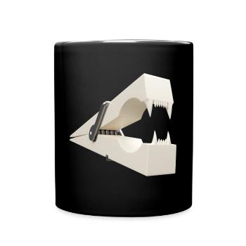 Snappy clothespin - Full Colour Mug - black - Front
