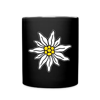 Edelweiss II - Tasse einfarbig - Schwarz - Vorne