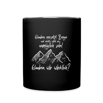 Déplacer des montagnes - Mug uni - noir - Devant