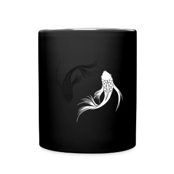 Fish Jin Jang Fish Asia China Japan Fins - Full Colour Mug - black - Front