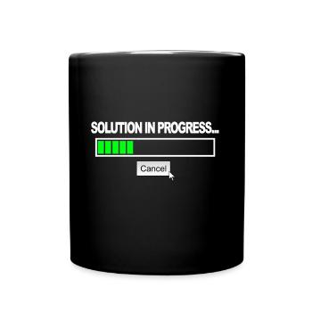 Solution in progress - Full Colour Mug - black - Front