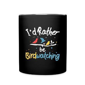 Oiseau Observateur ornithologue oiseaux - Mug uni - noir - Devant
