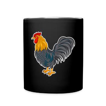 Hahn - Tasse einfarbig - Schwarz - Vorne