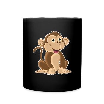 funny monkey - design - Full Colour Mug - black - Front