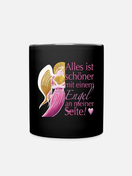 Engel an meiner Seite - Sonja Ariel von Staden - Tasse einfarbig - Schwarz