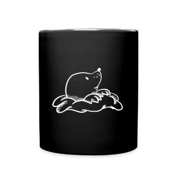 Süßer Maulwurf, weiß. - Tasse einfarbig - Schwarz - Vorne