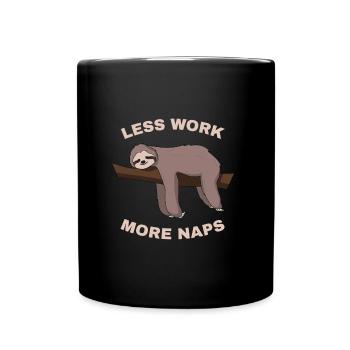 Moins de travail, plus de siestes - Mug uni - noir - Devant