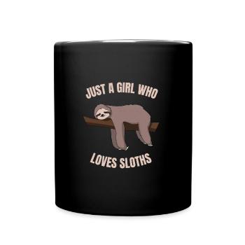 Juste une fille qui aime les paresseux - Mug uni - noir - Devant