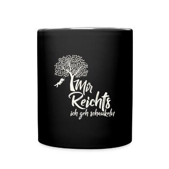 Arbre. Balançoire. En disant. - Mug uni - noir - Devant