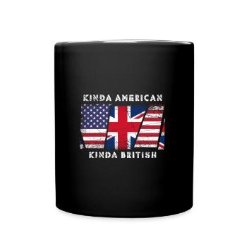Un peu américain Un peu britannique - Mug uni - noir - Devant