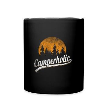Wohnmobil - Tasse einfarbig - Schwarz - Vorne