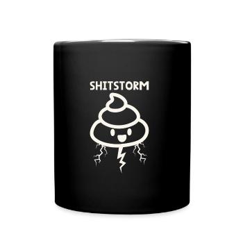 Tempête de merde - Mug uni - noir - Devant