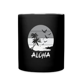 Aloha - Tasse einfarbig - Schwarz - Vorne