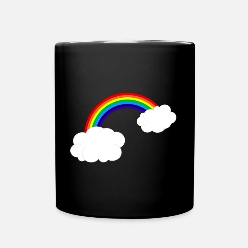 LGBT - Regenbogen Wolken - Tasse einfarbig - Schwarz