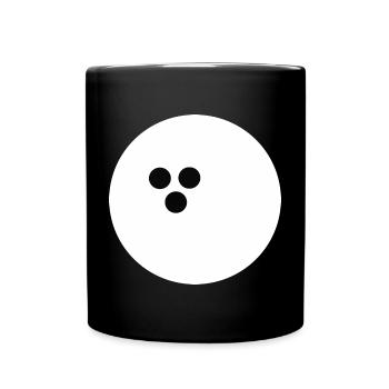 Bowlingkugel, Bowling - Tasse einfarbig - Schwarz - Vorne
