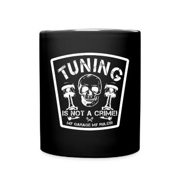 Tuning Tuner Autoschrauber - Tasse einfarbig - Schwarz - Vorne