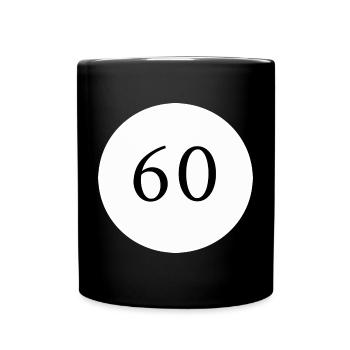 60e anniversaire 60e anniversaire modèle modèle - Mug uni - noir - Devant