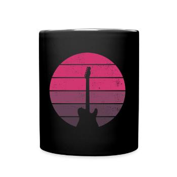 Retro - electric guitar - vintage - concert - appearance - Full Colour Mug - black - Front