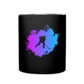 Hockey sur glace - Mug uni - noir - Devant