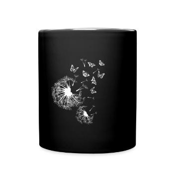Papillons de pissenlit - Mug uni - noir - Devant