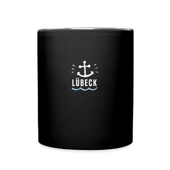 Lübeck - Tasse einfarbig - Schwarz - Vorne